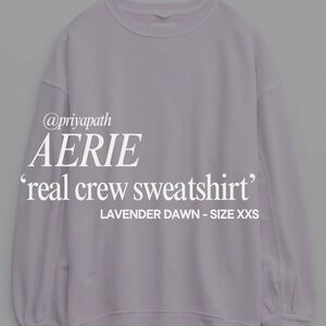 Light Purple Aerie Sweatshirt size XXS Like New condition